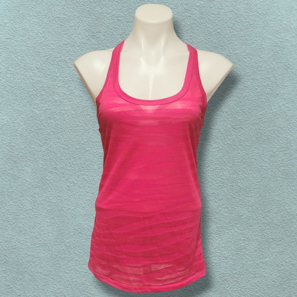 Bozzolo Womens Large Pink Stiped Racerback Tank Top